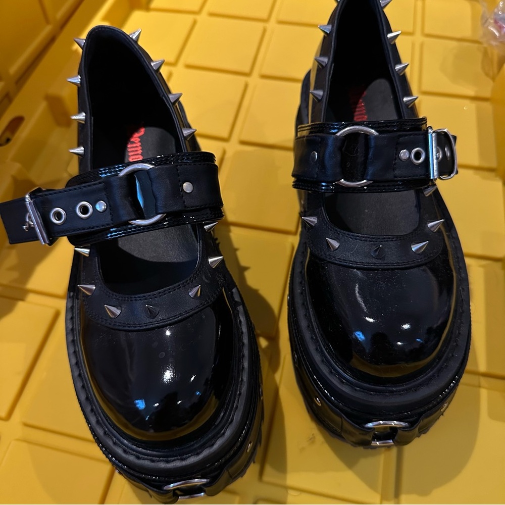 Demonia platform mary janes size 8